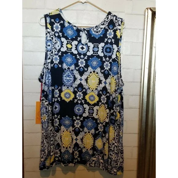 Ruby Rd. Women's Plus 2x Floral Tank Top Blouse Very Cute! NWT - Picture 4 of 5